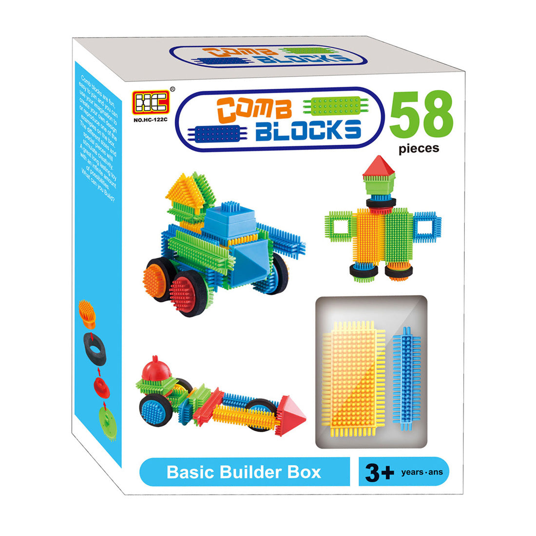 Bristle bouwblokken, 58dlg.