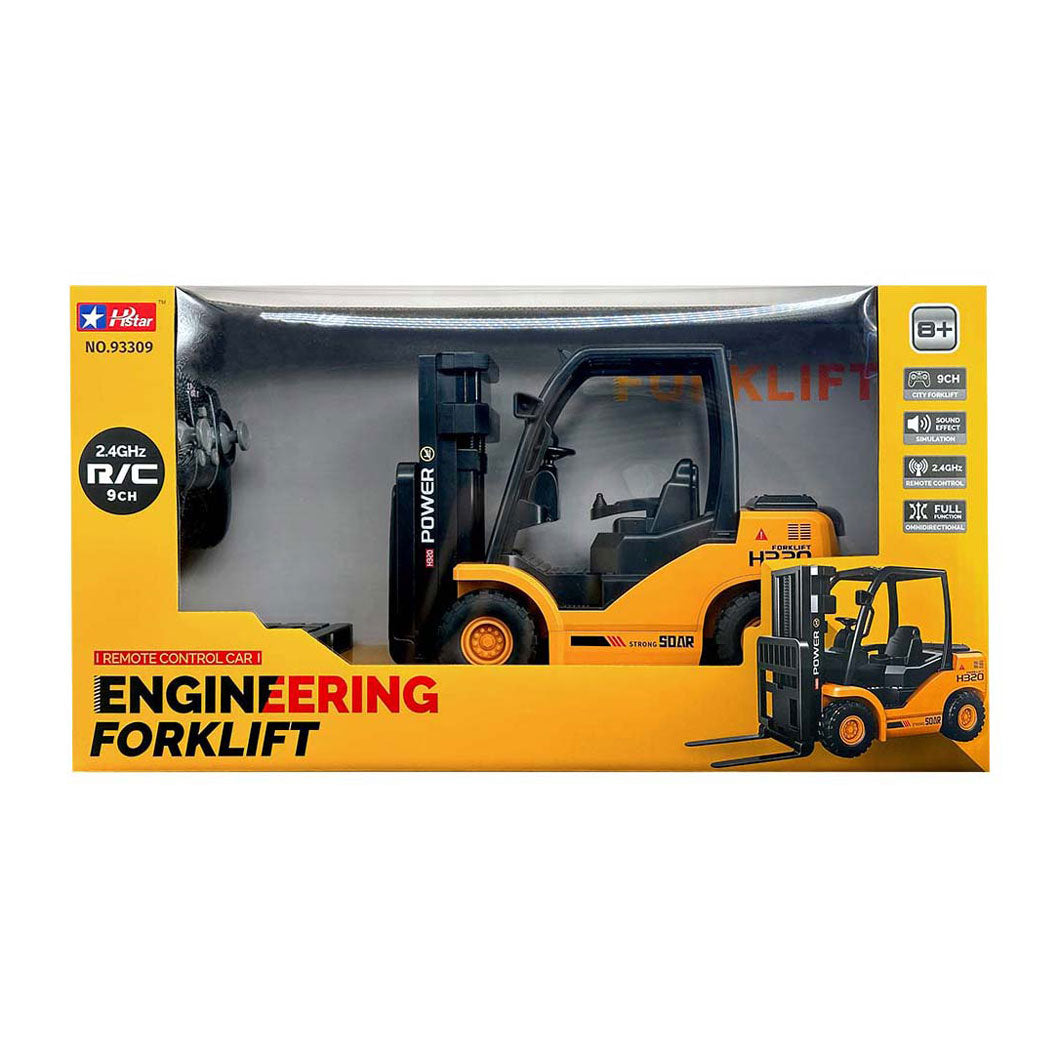 Rc bestuurbare heftruck oplaadbaar met licht en geluid