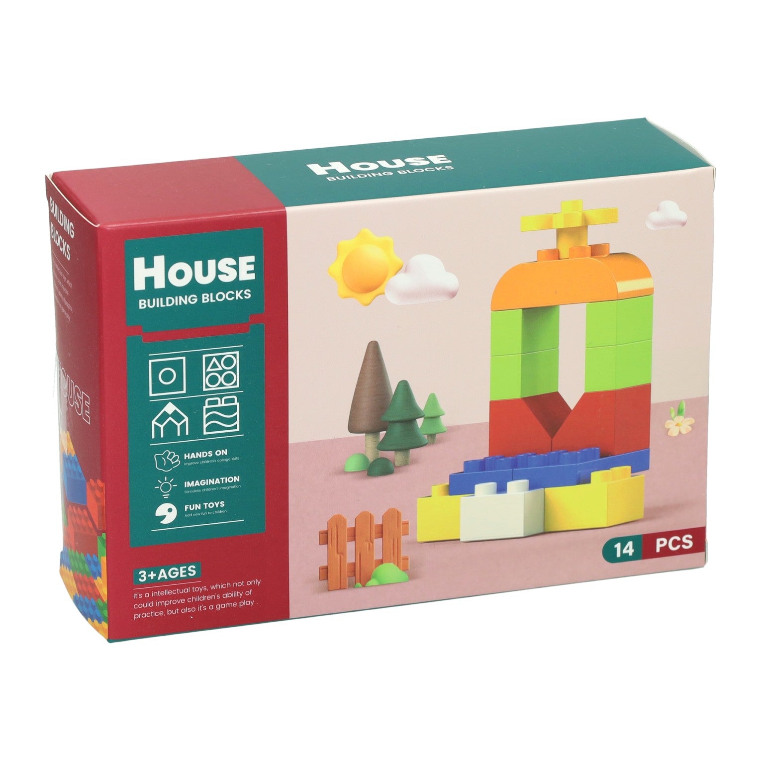 Kleine blokjes bouwset - 12st.