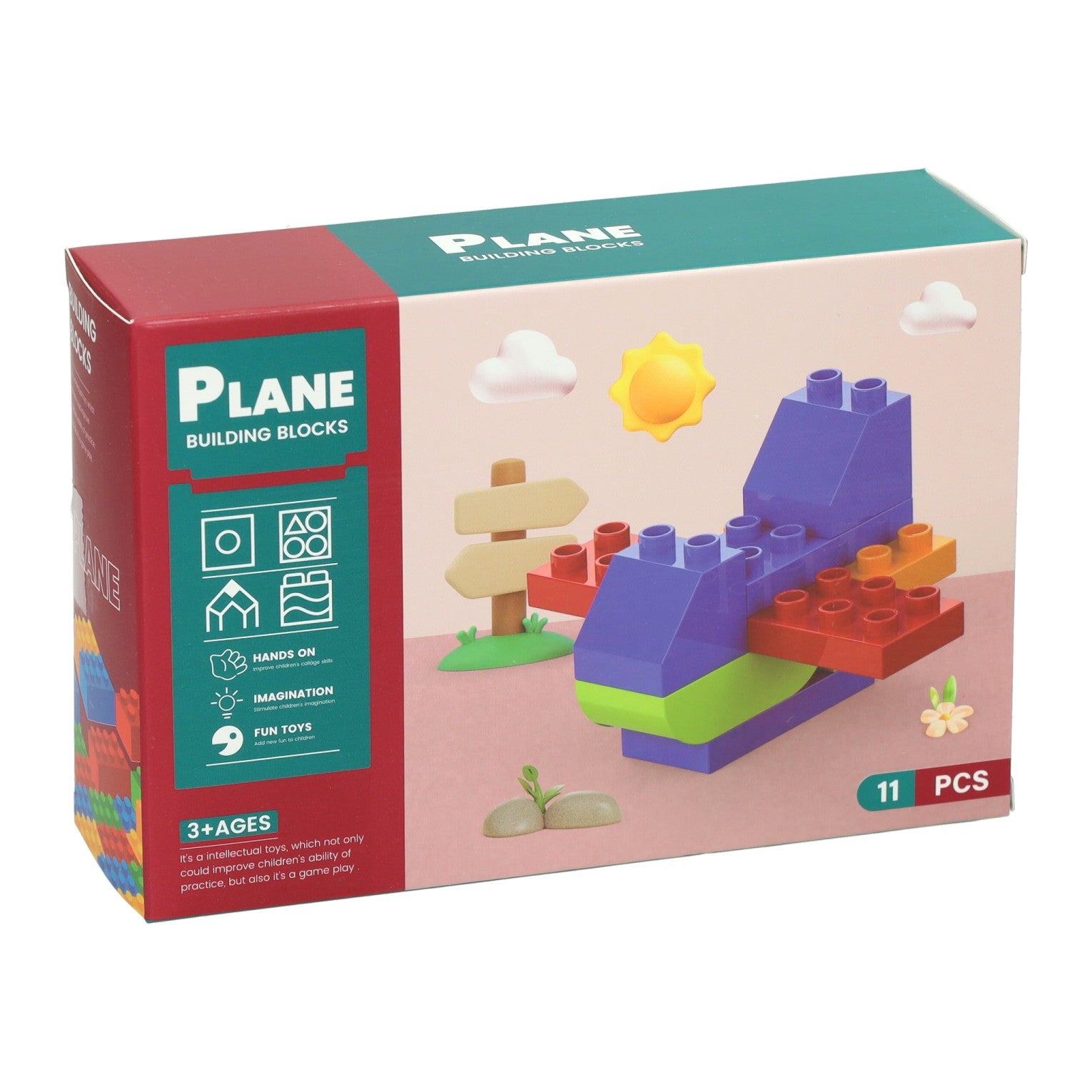 Albatros hengelsport kleine blokjes bouwset - 12st.