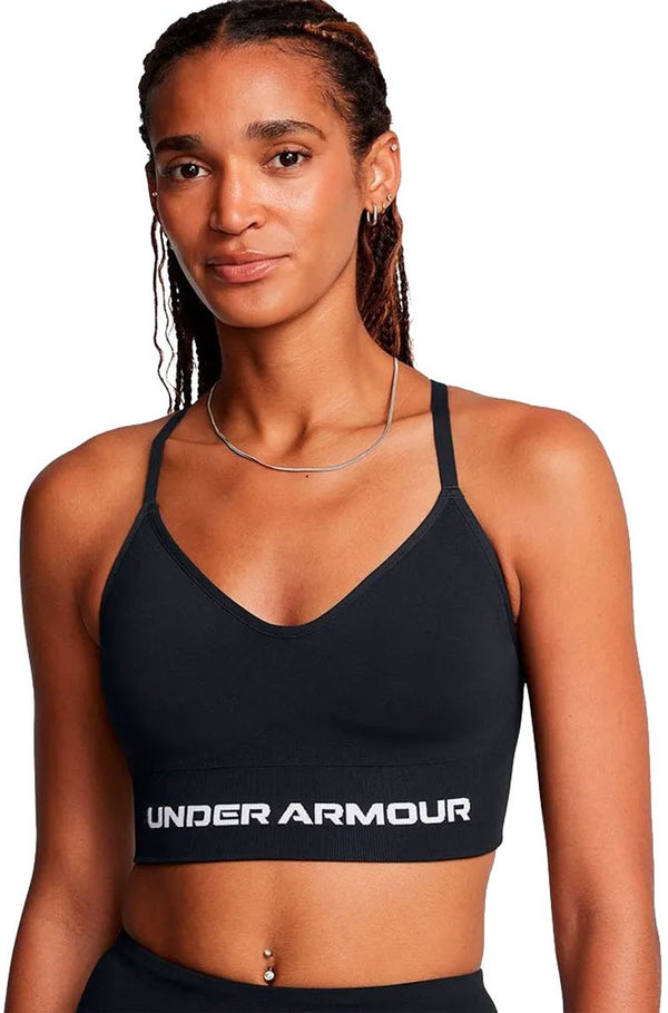 Under armour vanish seamless low bra dames sportbeha - zwart l