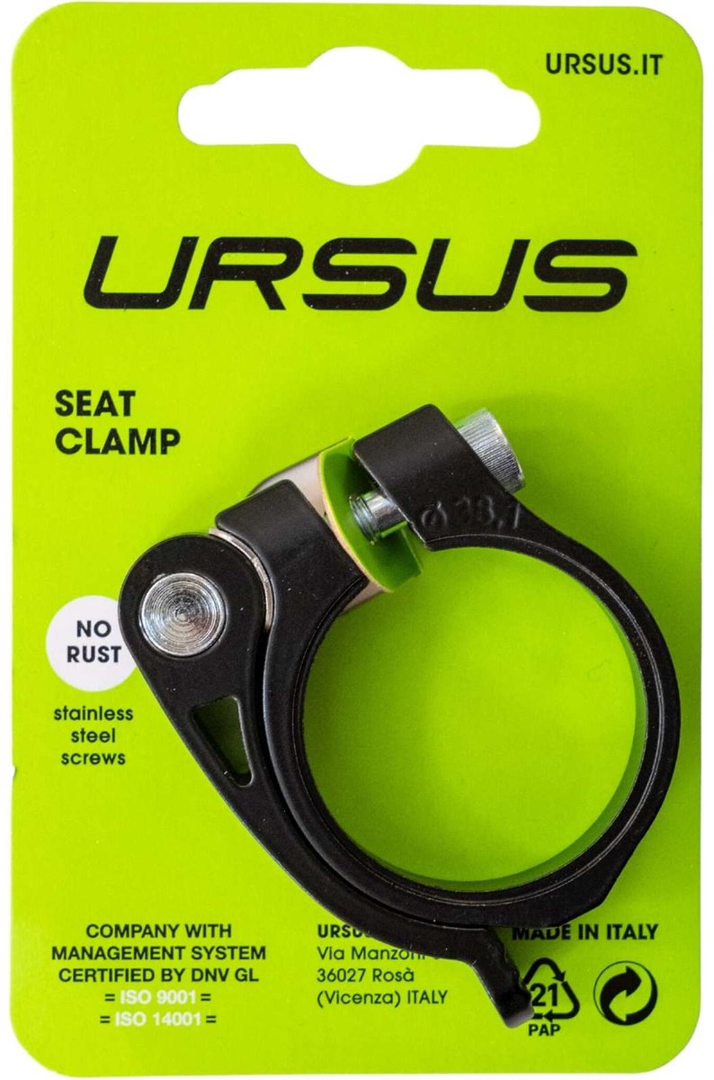 Ursus zadelpenklem urban 38,1mm | snelspanner | zwart
