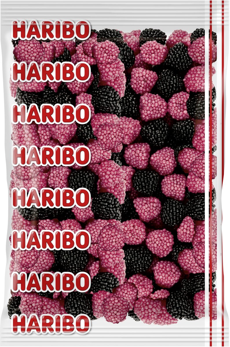 Haribo berries - snoep frambozen en bramen smaak - 3kg zak