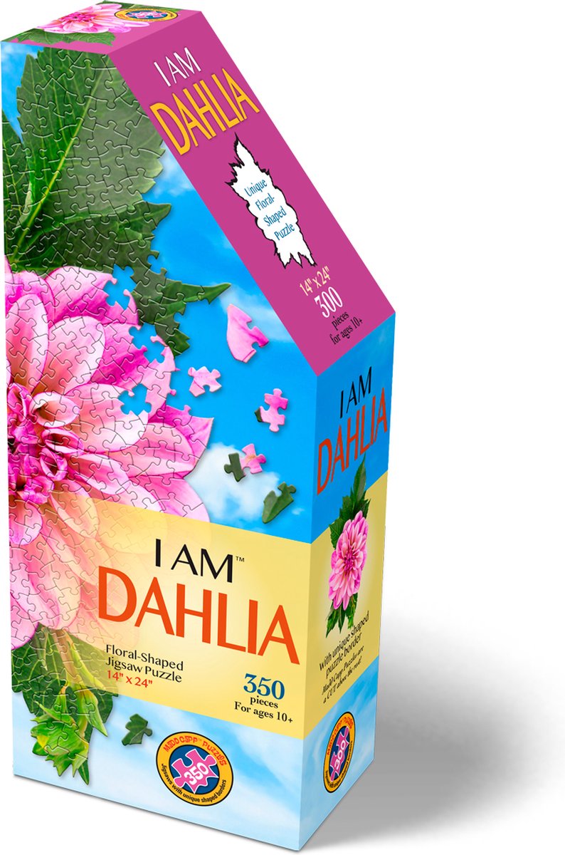 Mad capp puzzel dahlia mini kleurrijk karton speelgoed.