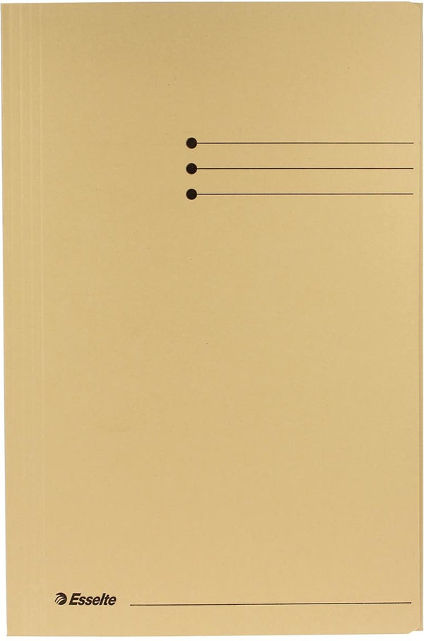 Esselte mappen 3 flappen folio 240x318mm beige