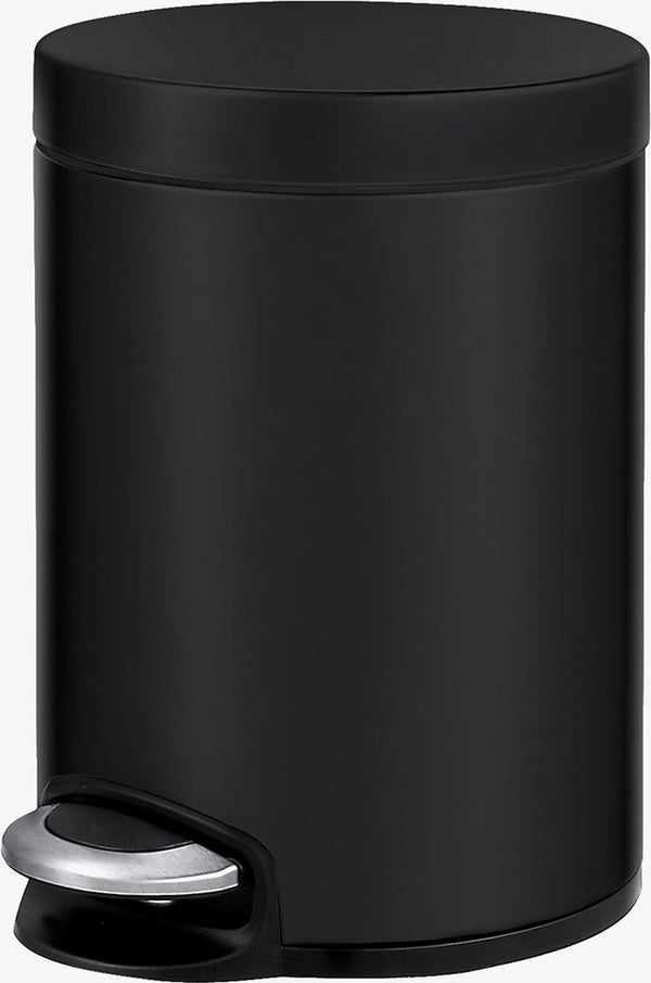 Eko - serene pedaalemmer 5 liter - steel plastic - mat zwart - prullenbak