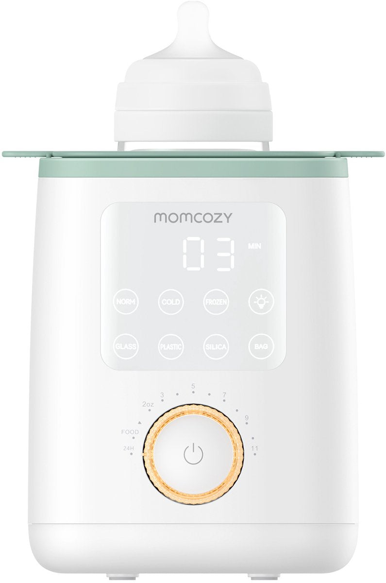 Momcozy mw02 analoge flessenverwarmer – waterbad verwarming voor babyfles en potjes – met verlichting warmhoudfunctie
