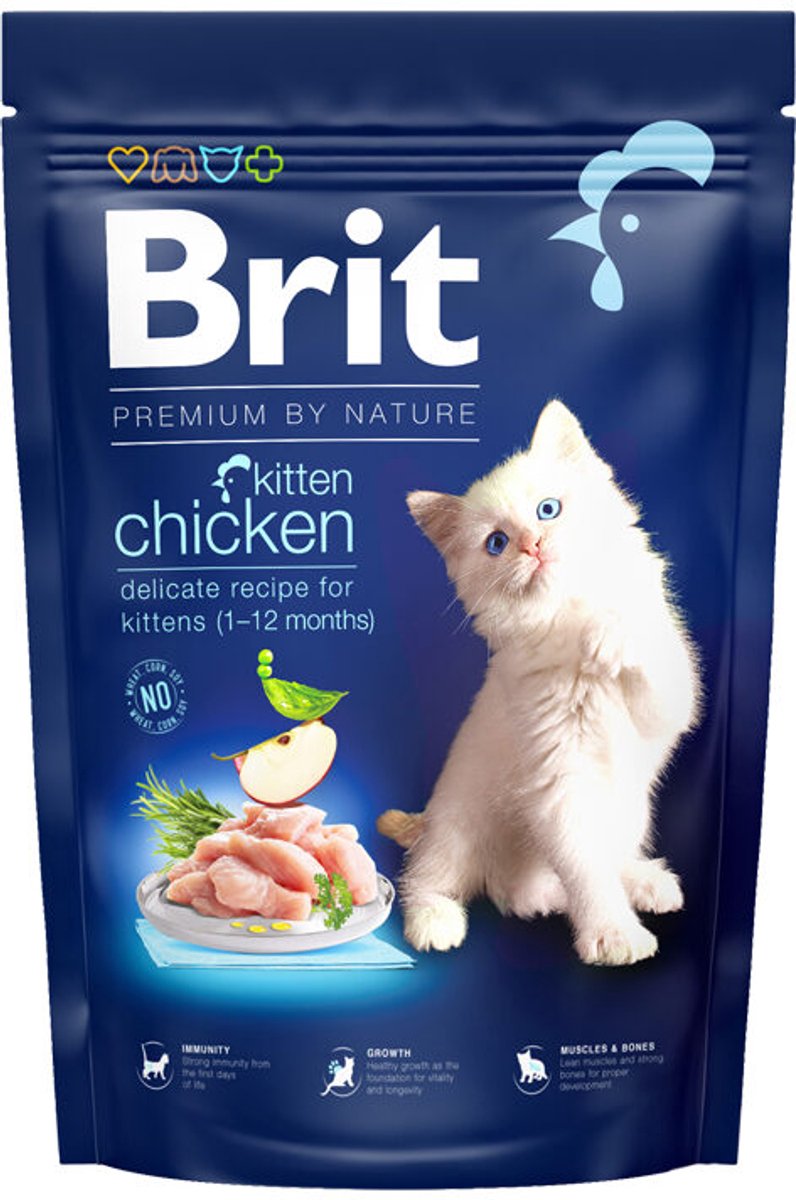 Brit premium by nature kitten - kip - 8 kg