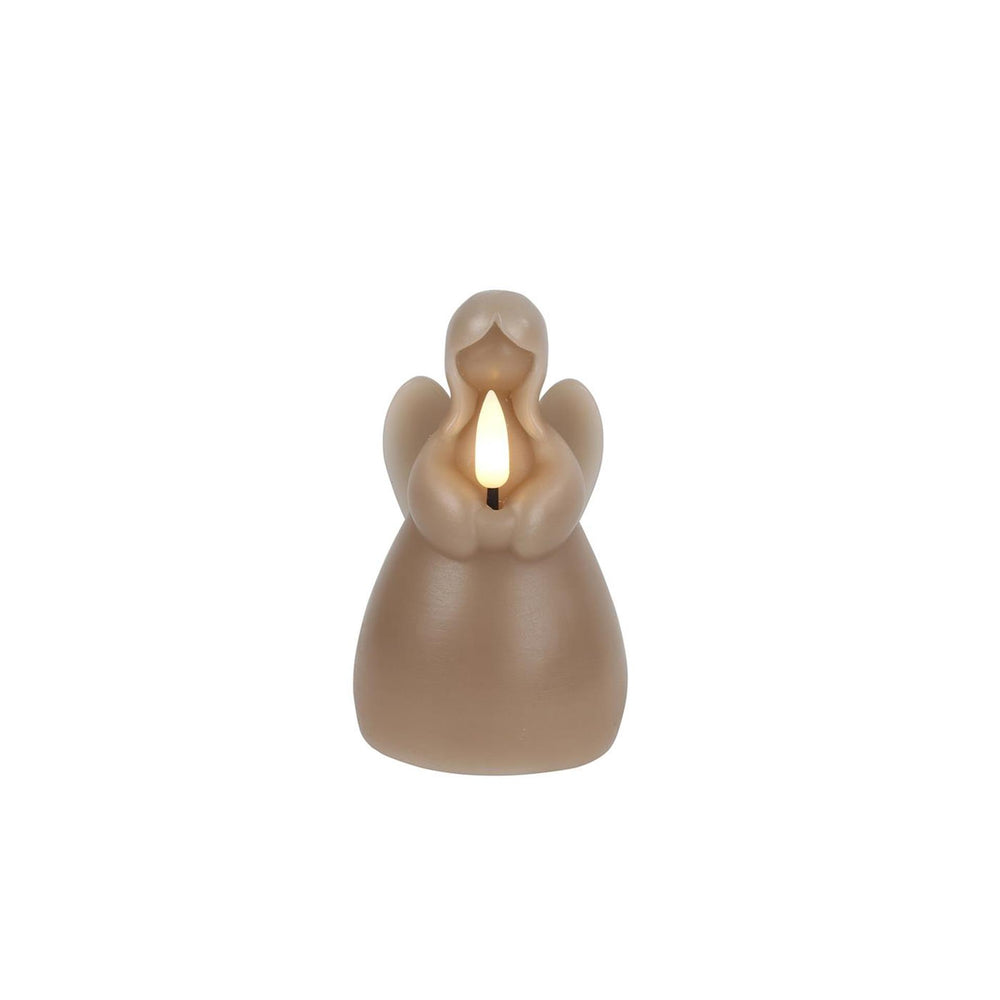 Countryfield led kaars engel s taupe 7x7x11,5cm