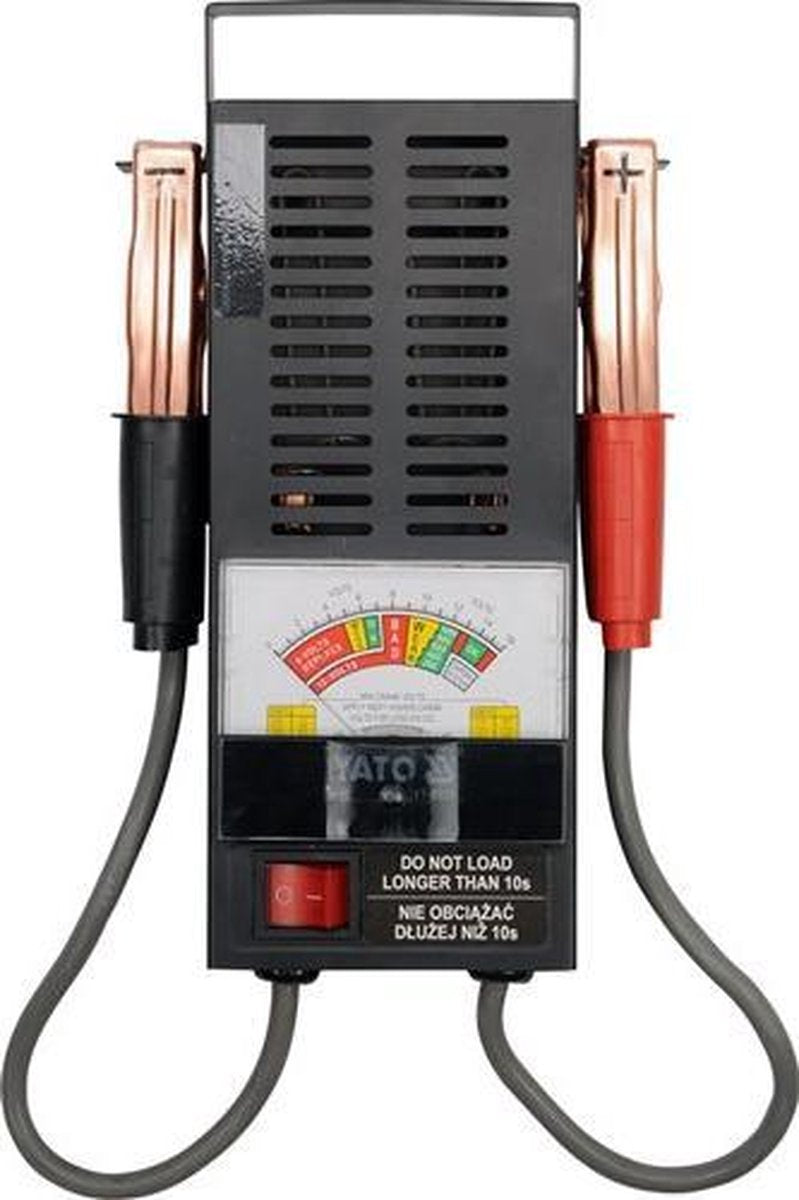 Yato yt-8310 serie - accu tester - 6 12v - analoge wijsaanwijzer - krachtige krokodilklemmen