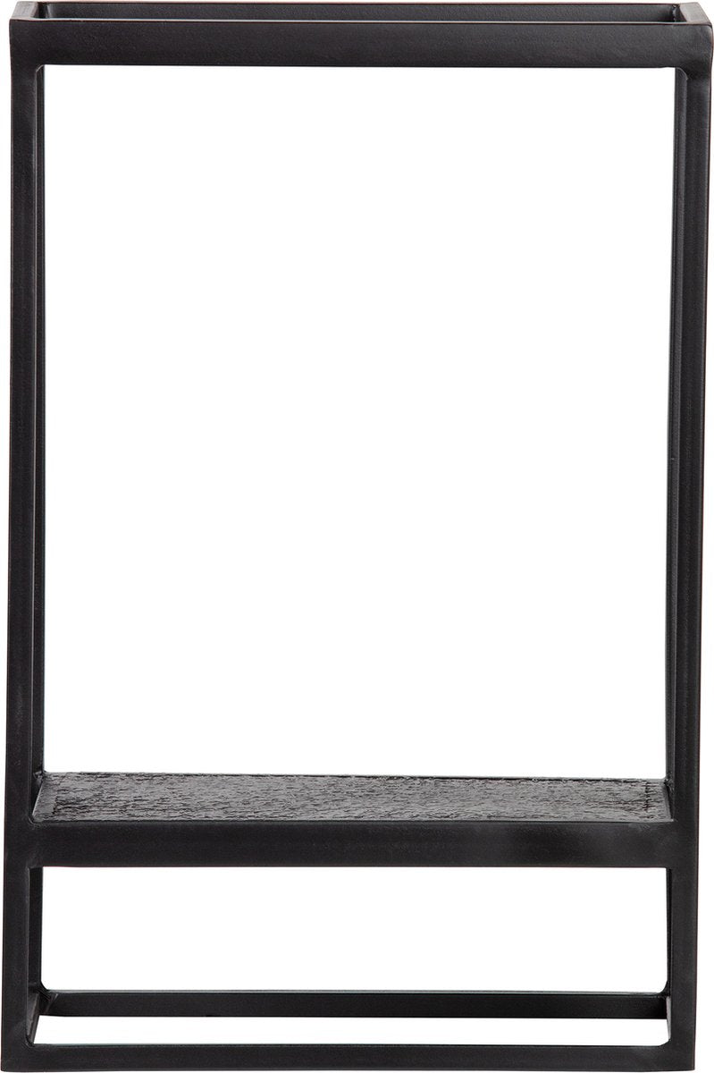 Woood febe tuin wandrek verticaal - metaal - zwart - 60x40x20