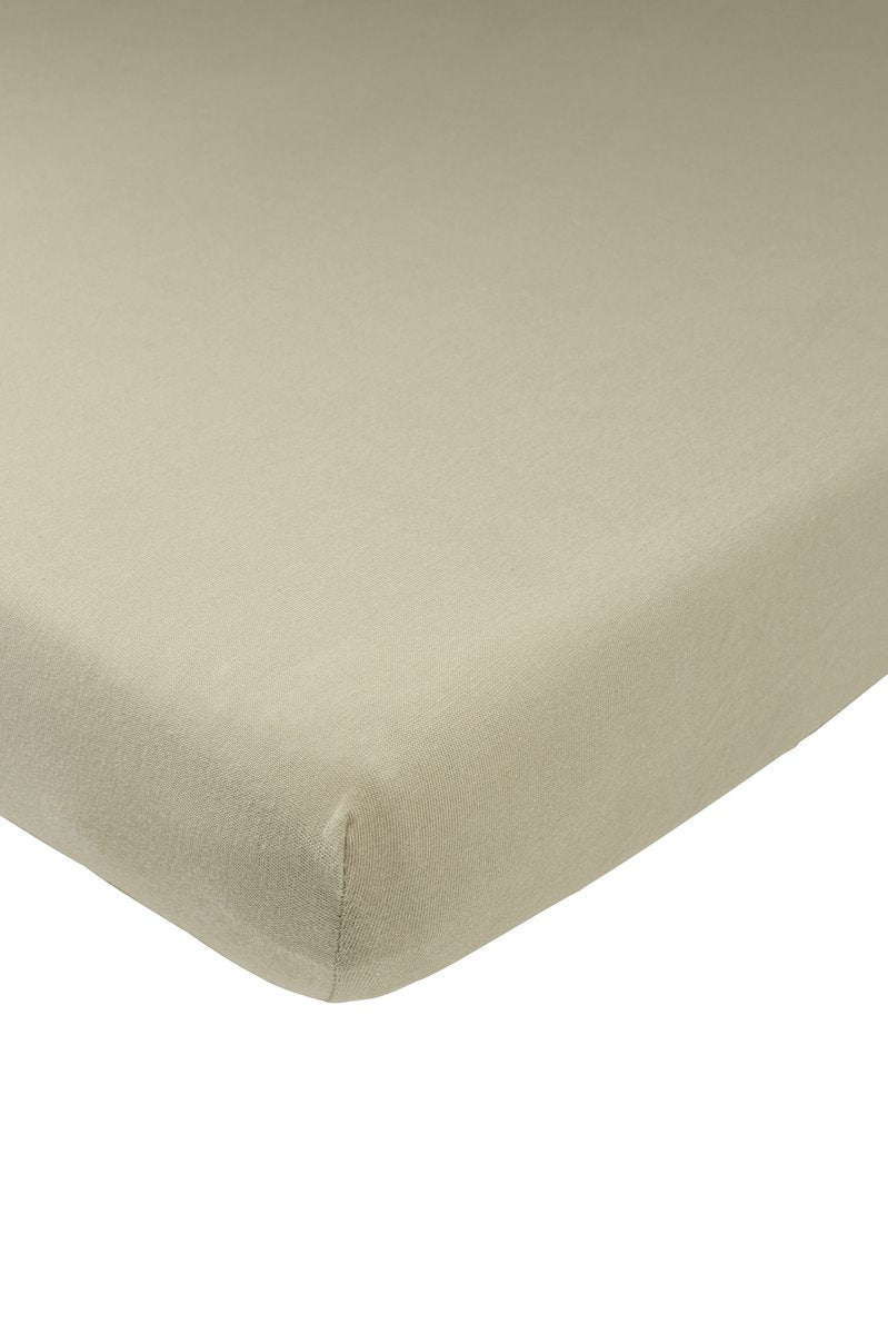 Meyco baby uni hoeslaken wieg - taupe - 40x80 90cm