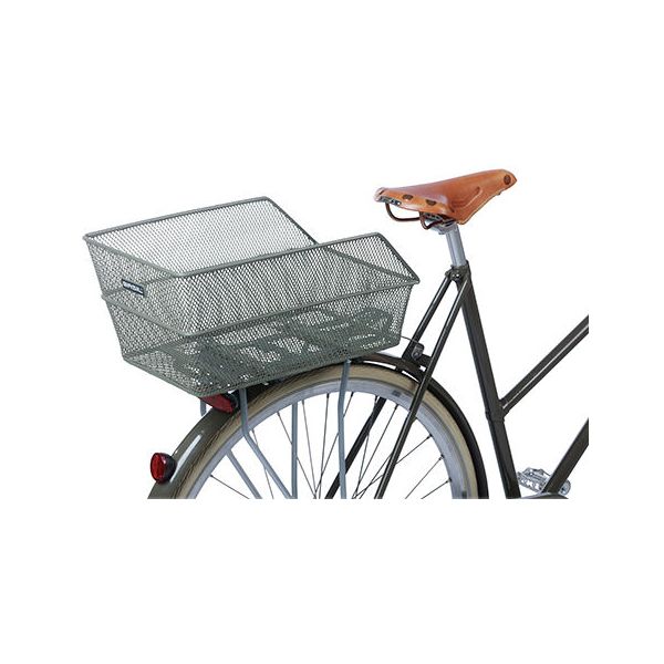Basil Cento Flower-  fietsmand - achterop - olive green