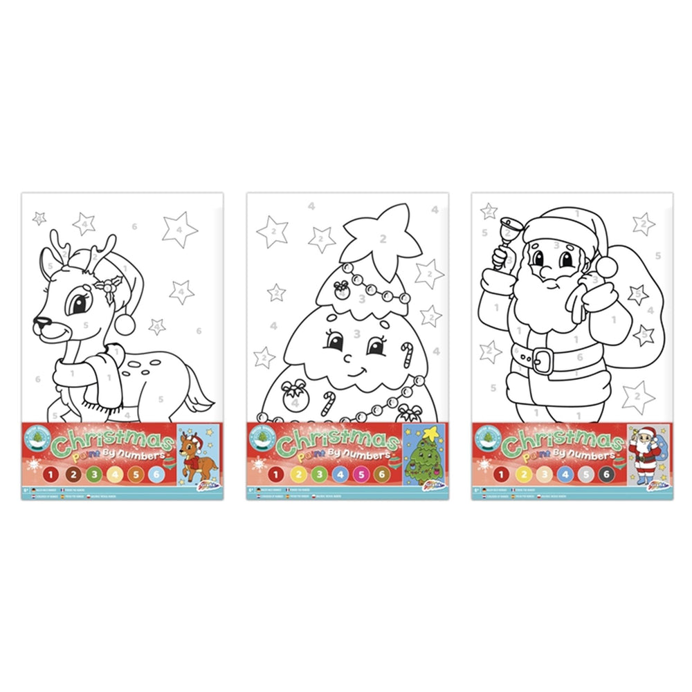 XMAS Canvas Schilderen op Nummer - Kerstman