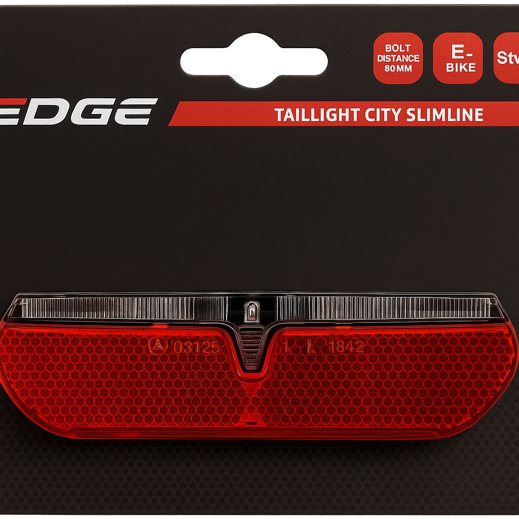 Edge Dragerachterlicht City Slimline 50 80mm E-Bike 6-48Volt