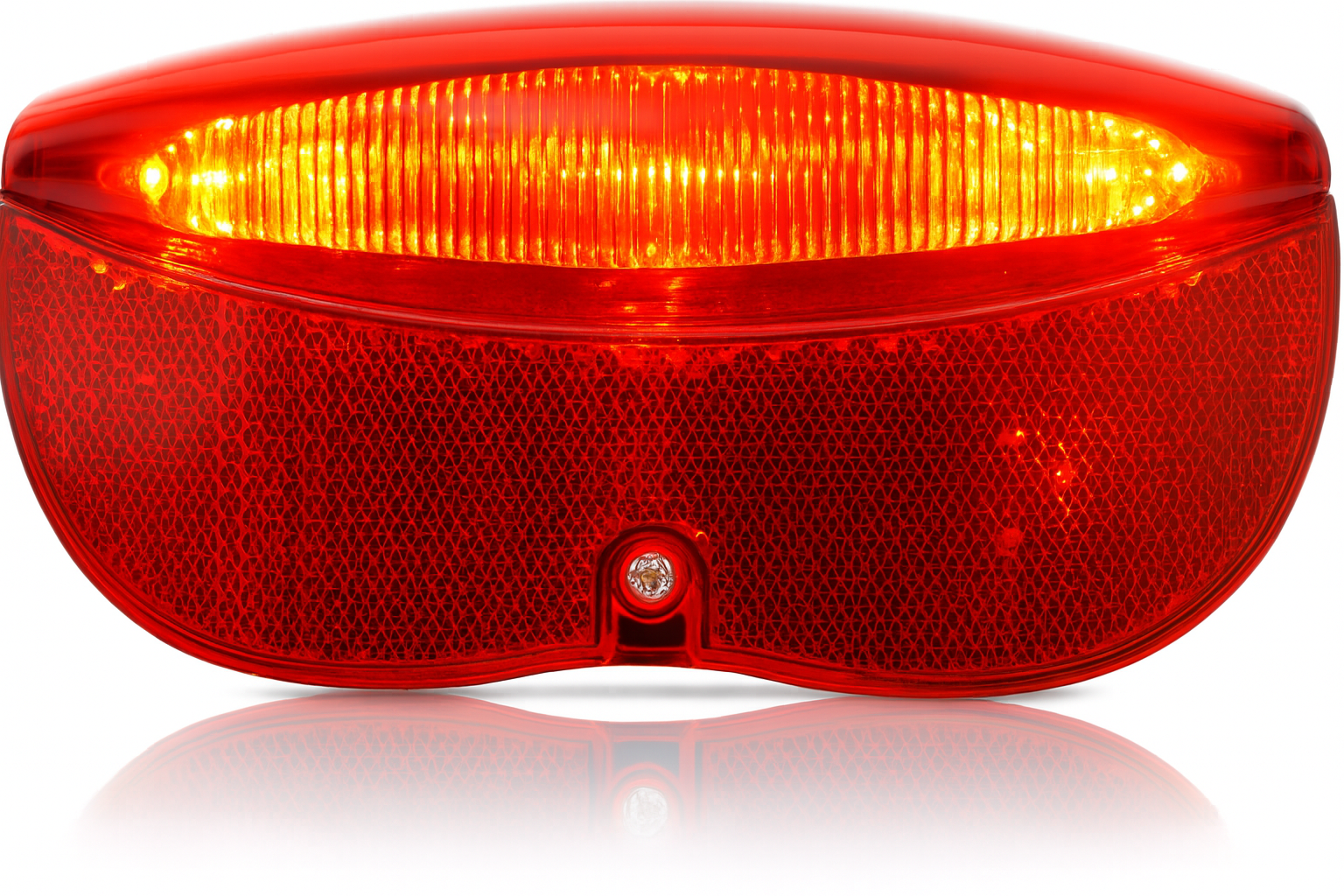 Edge dragerachterlicht city luxe - 3 leds inclusief batterijen - 80mm