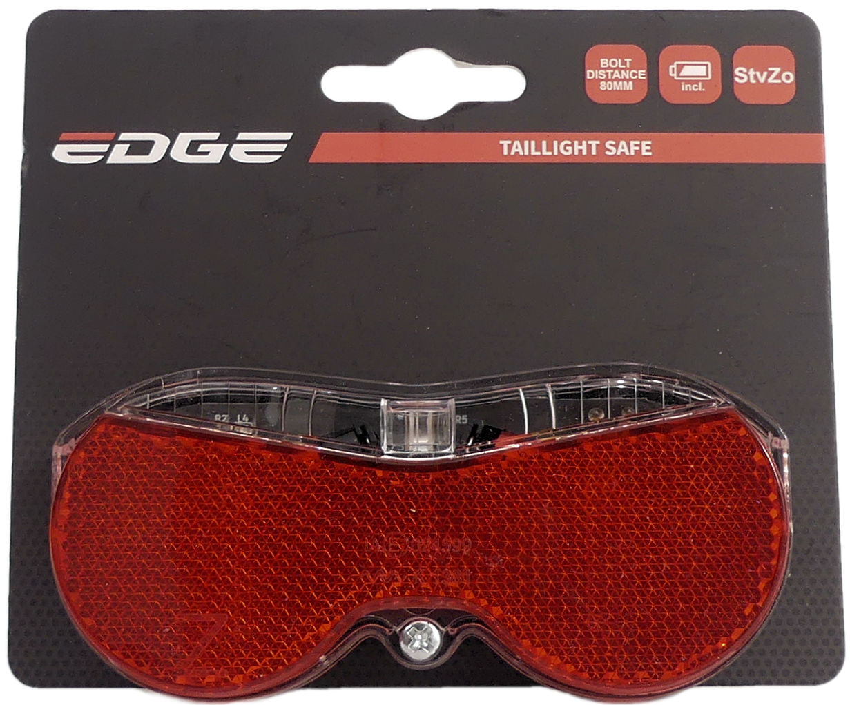 Edge Dragerachterlicht Safe Led 80mm incl batterijen