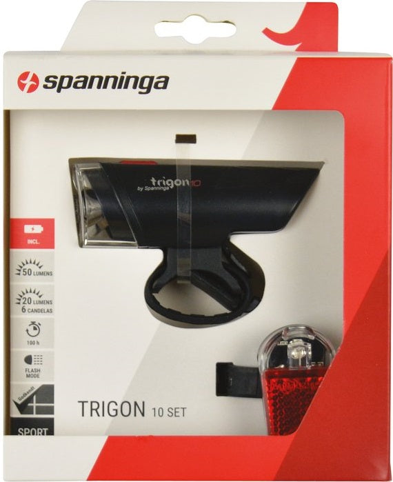 Verlichtingset Spanninga Trigon 10 XB + Pyro XB