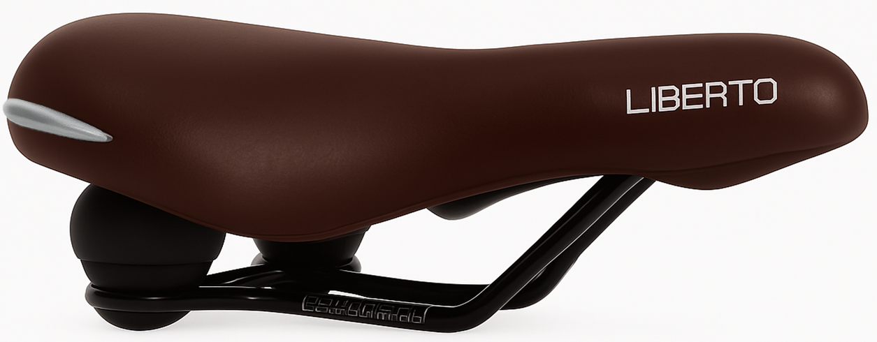 Rand fietszadel liberto - mat bruin (op kaart)