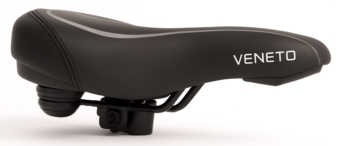 Rand fietszadel veneto incl. fietszadel oppakbeugel en achterlicht - zwart