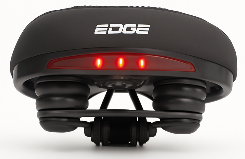 Rand fietszadel veneto incl. fietszadel oppakbeugel en achterlicht - zwart