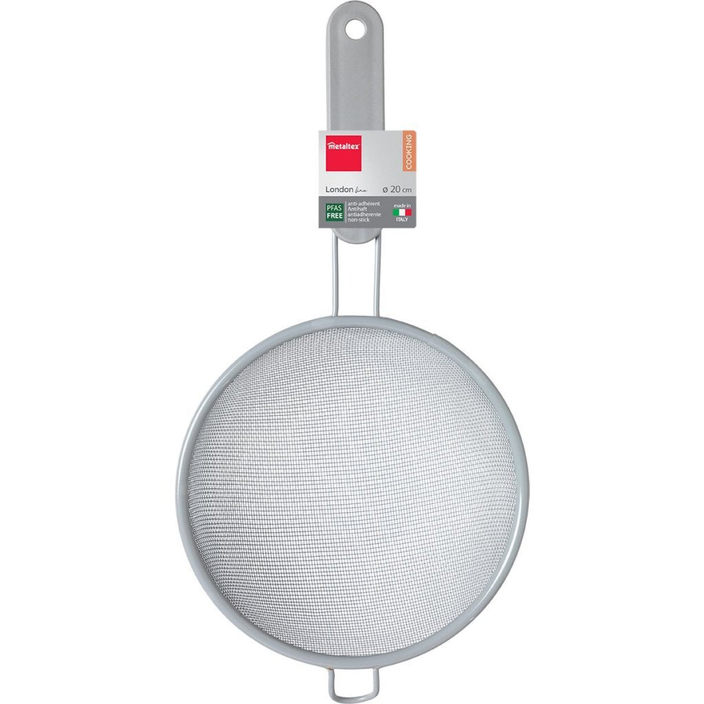 Metaltex zeef 20 cm grijs