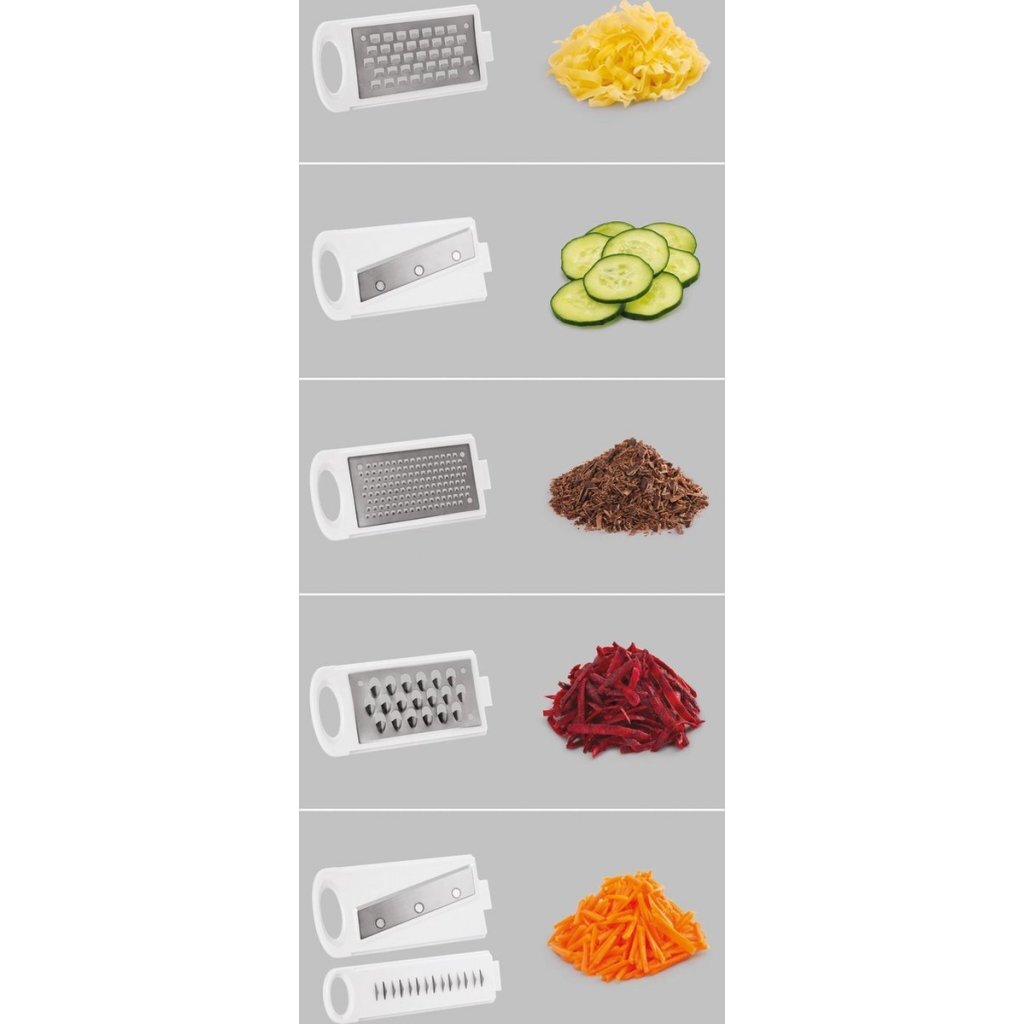 Metaltex profi mandolino 5in1 rasp wit