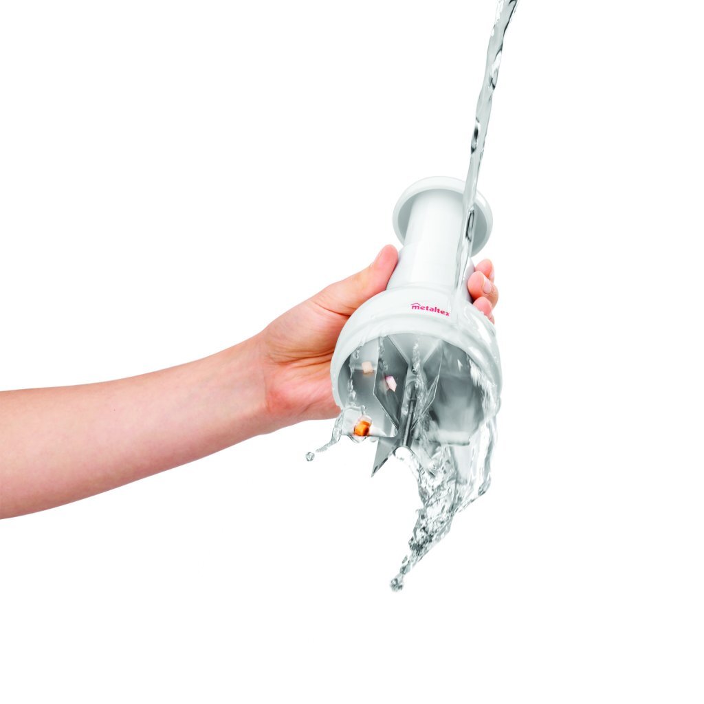 Metaltex keukenhulpen twist uiensnijder wit