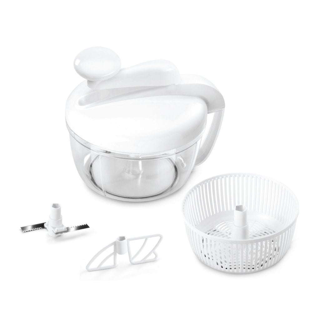 Metaltex keukenhulpjes topedo slacentrifuge wit transparant