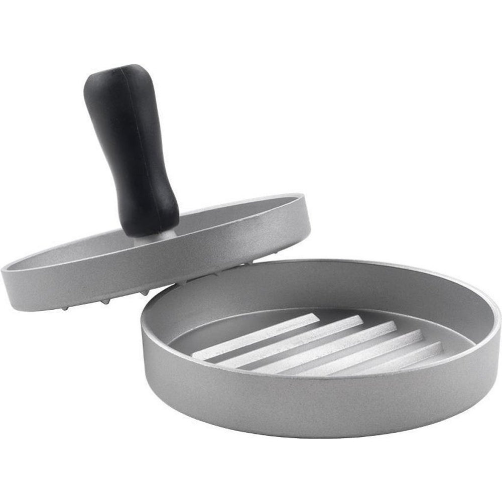 Metaltex keukenhulpjes hamburgerpers 11,5 cm staal zwart