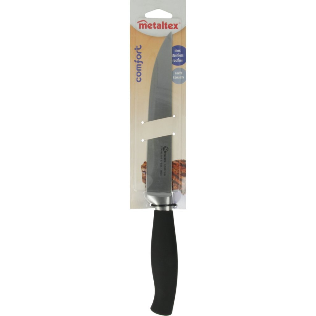 Metaltex comfort vleesmes 33 cm zwart RVS