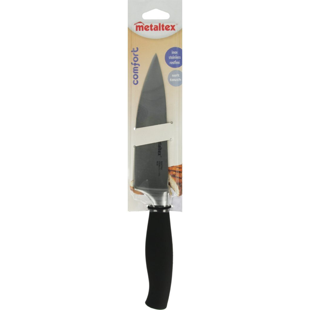 Metaltex comfortchefmes 30 cm zwart RVS
