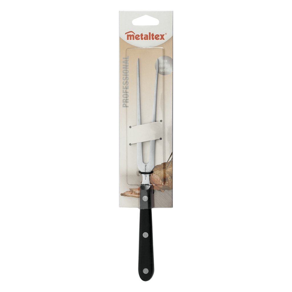 Metaltex professionele vork 28,5 cm RVS zwart