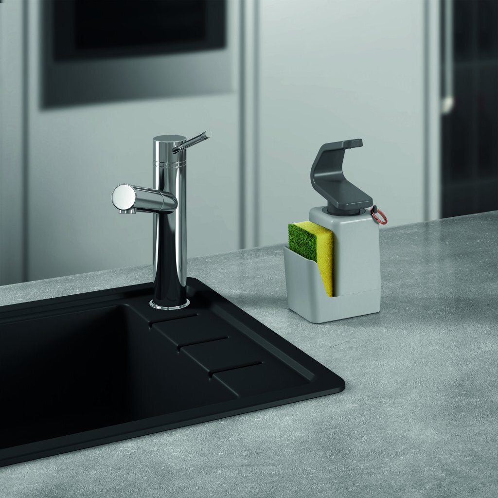 Metaltex soap-tex zeepdispenser 11x8x22 cm grijs