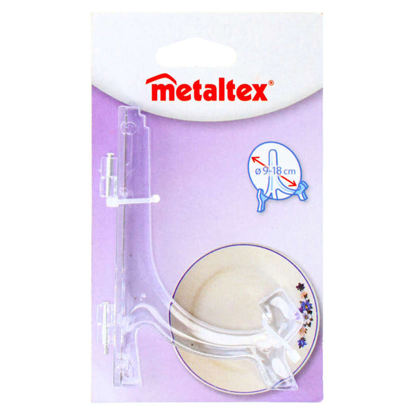 Metaltex bordenstandaard 9-18cm - transparant