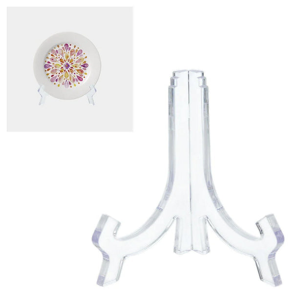 Metaltex bordenstandaard 9-18cm - transparant