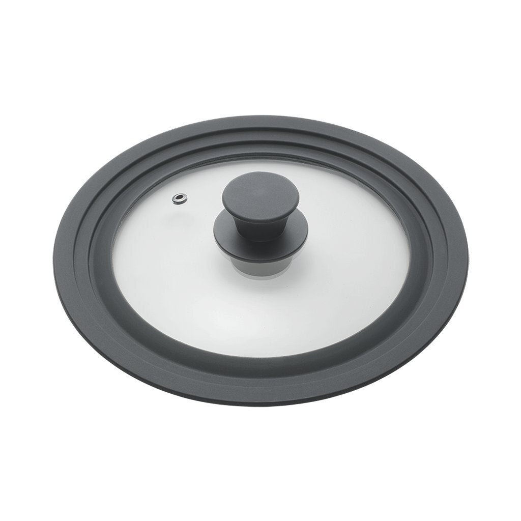Metaltex pannendeksel 20-24 cm glas siliconen zwart
