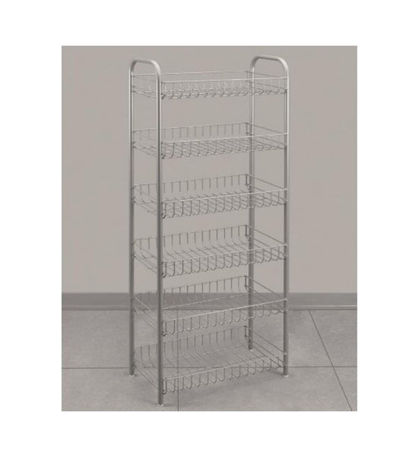 Metaltex voorraadrek chroom 6 etages
