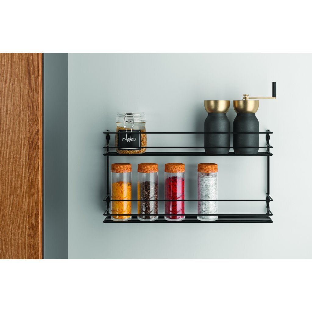 Metaltex pepito kruidenrek 2 etages 36x8x19 cm zwart