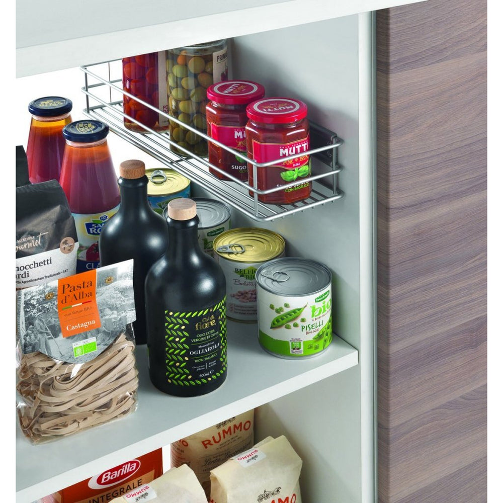 Metaltex smart kitchen schuifbaar mandje 12x42x7 cm zilver