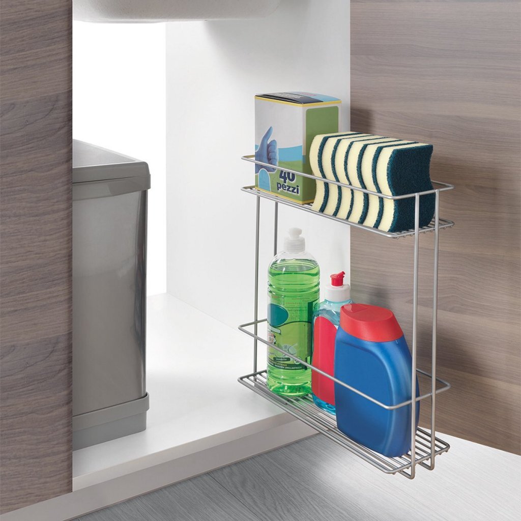 Metaltex Metaltex Space Saver Keuken Uitschuifbaar Gootsteenkastrekje 11x38x34 cm Zilver