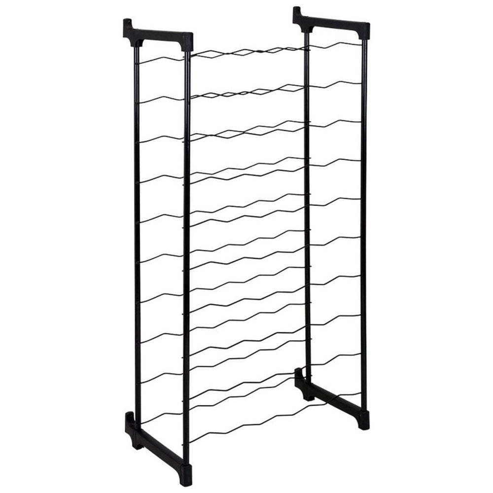 Tomado-metaltex barbera wijnrek voor 50 flessen 108x50x26 cm zwart