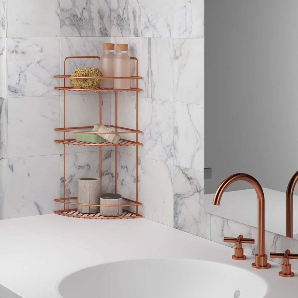 Metaltex doucherek 3 etages 26x13x53 cm koper