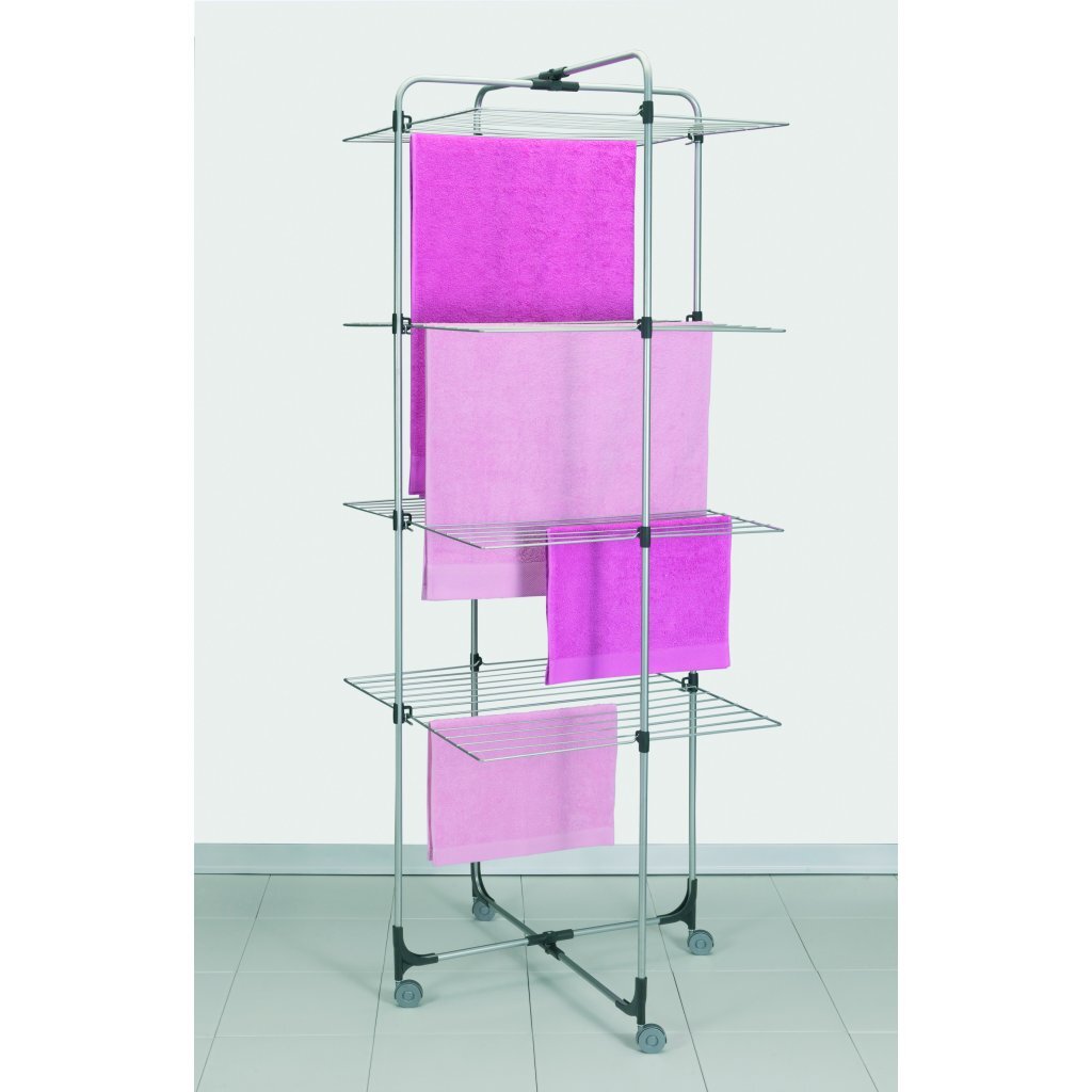 Metaltex aliseo droogtoren 40 m drooglijn 4 etages 76x68x189 cm zilver zwart