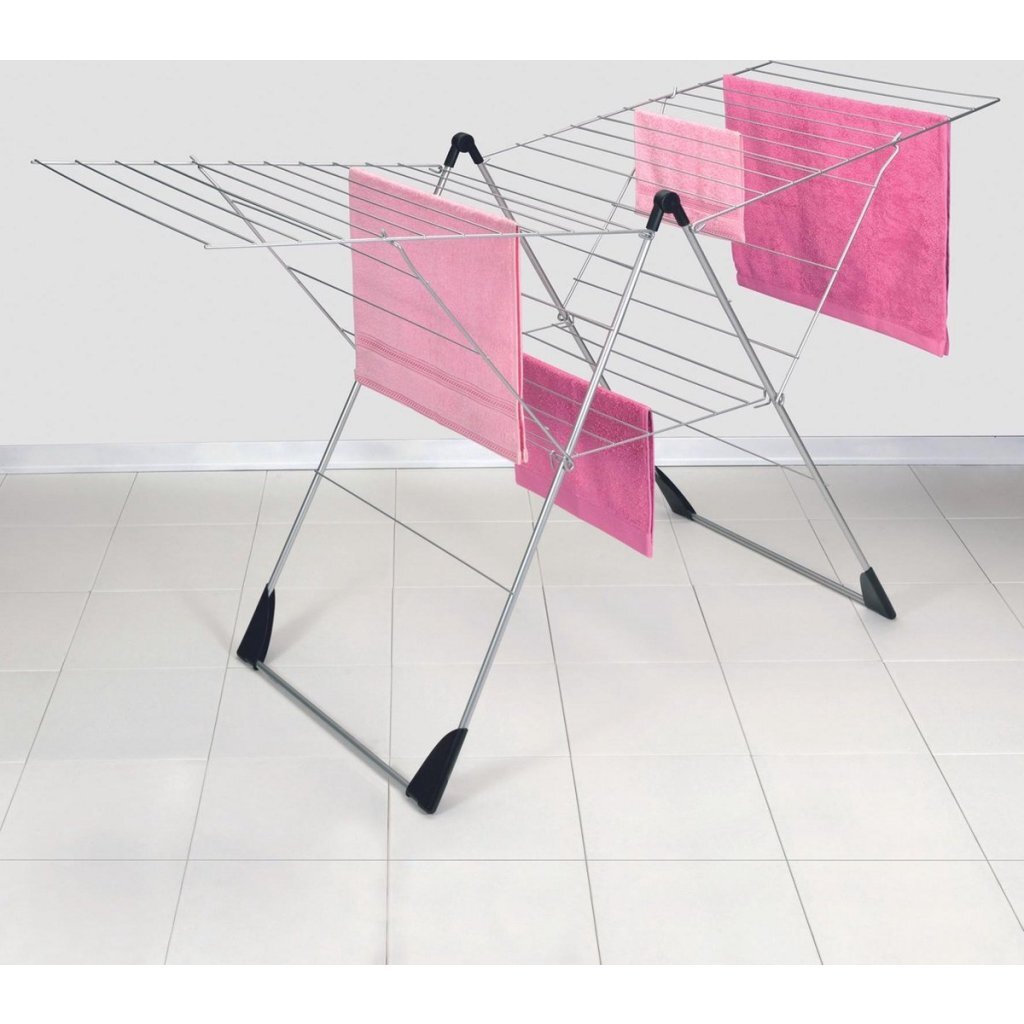 Metaltex vento droogrek 30 m lijn 110x177x67 cm zilver zwart