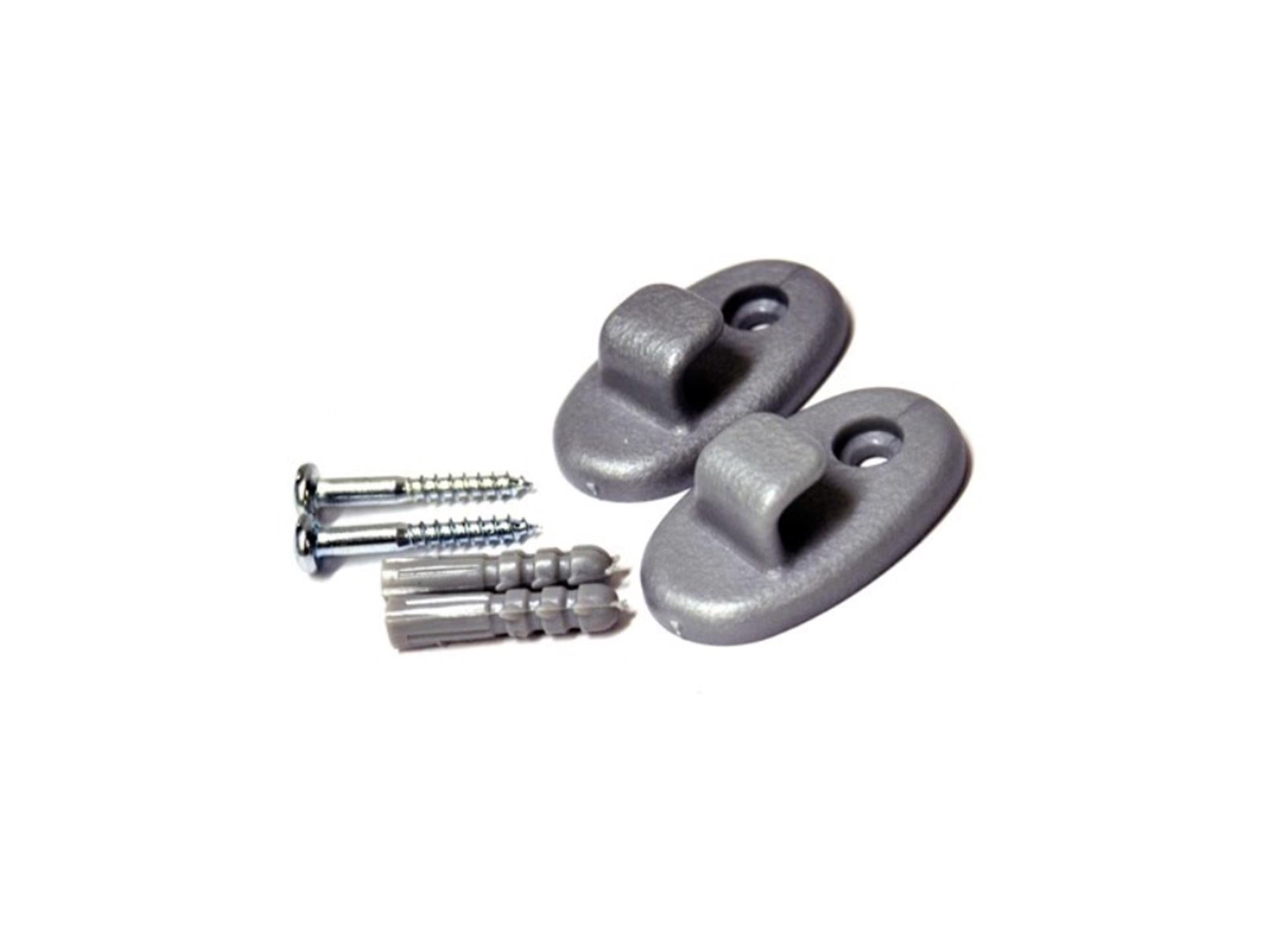 Metaltex wandhaakjes 2 stuks grijs