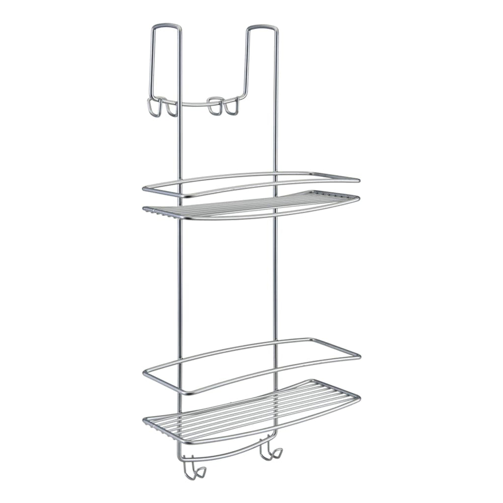 Metaltex doucherek 2-laags met haken onda zilverkleurig