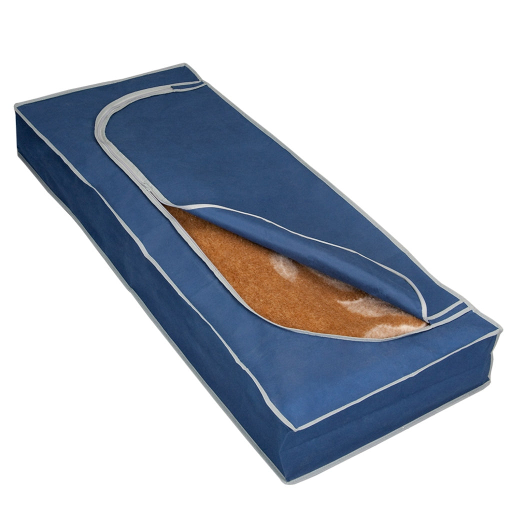 Metaltex opberghoes met rits 120x50x15 cm blauw grijs