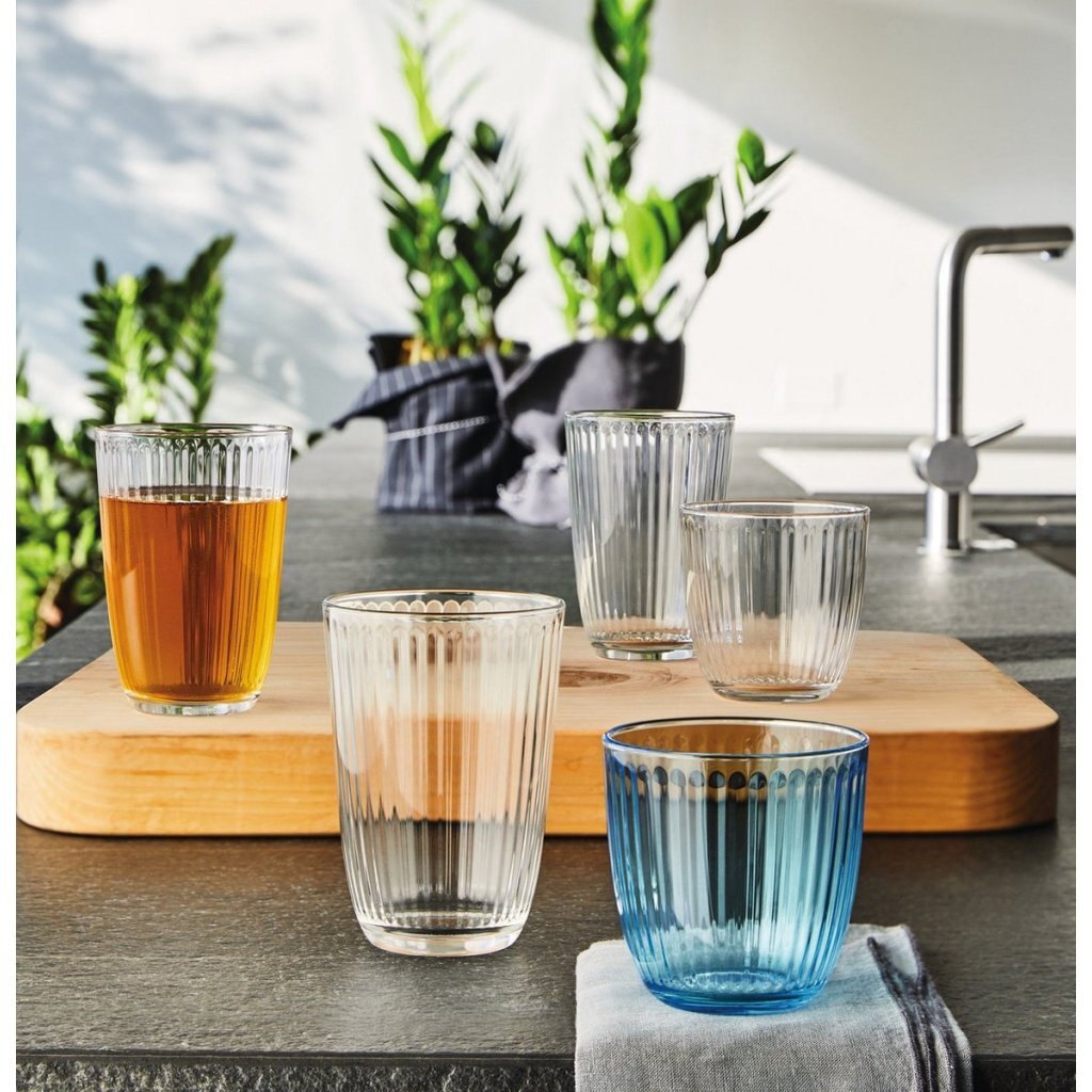 Glaslijn 29 cl blauw set 6 bromioli rocco