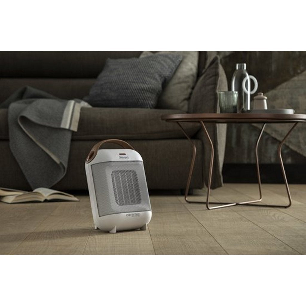 Delonghi hfx30c18.iw keramische kachel wit bruin